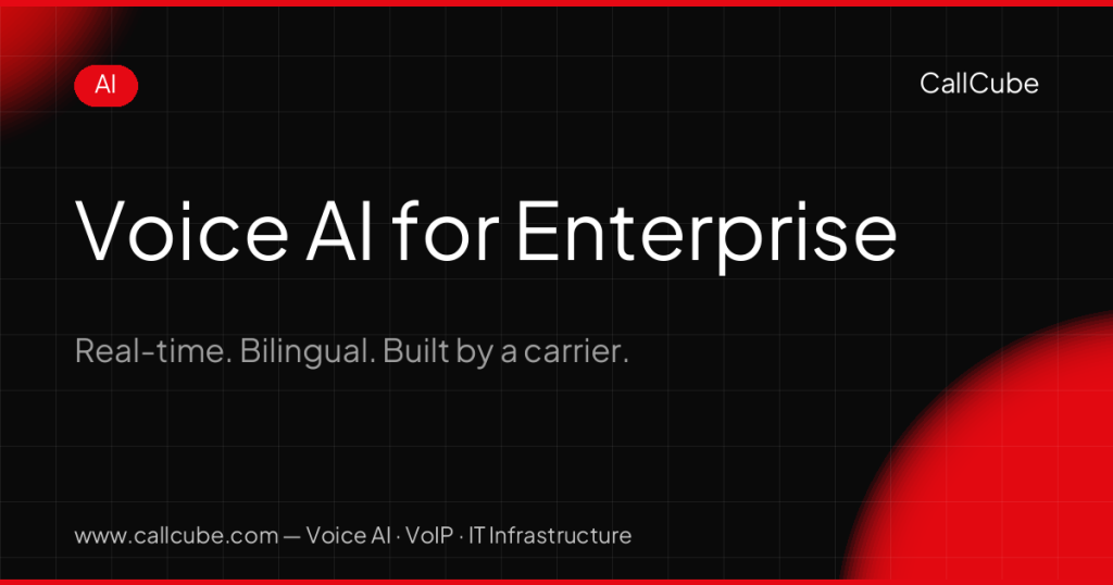 CallCube Voice AI — 실시간 AI 전화 응답 서비스. 엔터프라이즈 통신사가 직접 만든 이중언어 Voice AI.